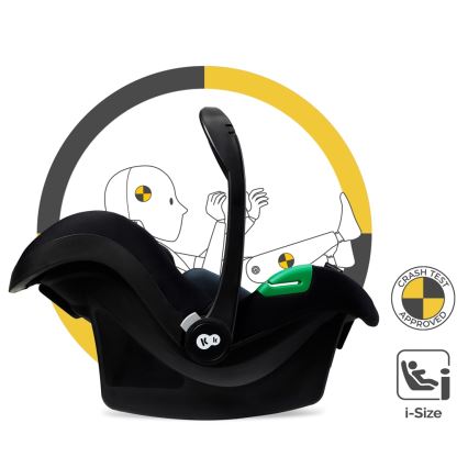 KINDERKRAFT - Комбинирана бебешка количка 3в1 MOOV 2 AIR Pure черен + автомобилна седалка MINK PRO