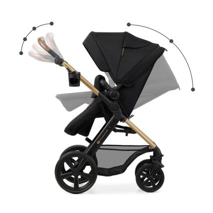 KINDERKRAFT - Комбинирана бебешка количка 3в1 MOOV 2 Pure черен + автомобилна седалка MINK PRO