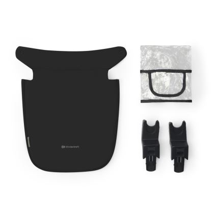 KINDERKRAFT - Комбинирана бебешка количка 3в1 NEWLY Kласически черен  + автомобилна седалка MINK PRO