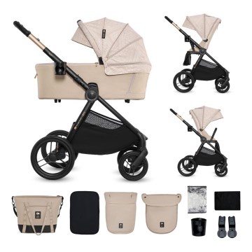 KINDERKRAFT - Комбинирана бебешка количка 2 в 1 NEA 2 Dune Whisper Bizuu