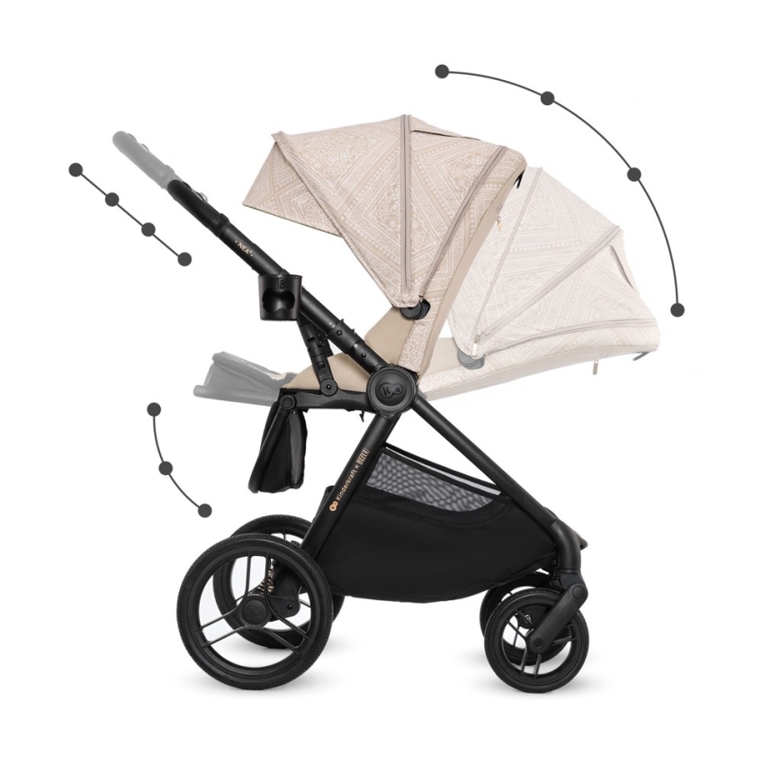 KINDERKRAFT - Комбинирана бебешка количка 2 в 1 NEA 2 Dune Whisper Bizuu