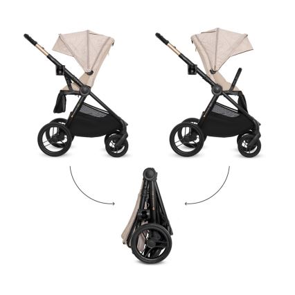 KINDERKRAFT - Комбинирана бебешка количка 2 в 1 NEA 2 Dune Whisper Bizuu