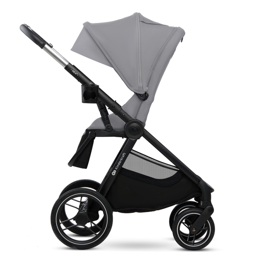 KINDERKRAFT - Комбинирана бебешка количка 2в1 NEA 2 Platinum сив