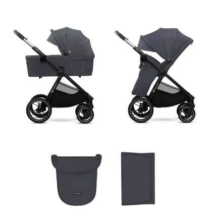 KINDERKRAFT - Комбинирана бебешка количка 2в1 NEA 2 Тъмносив