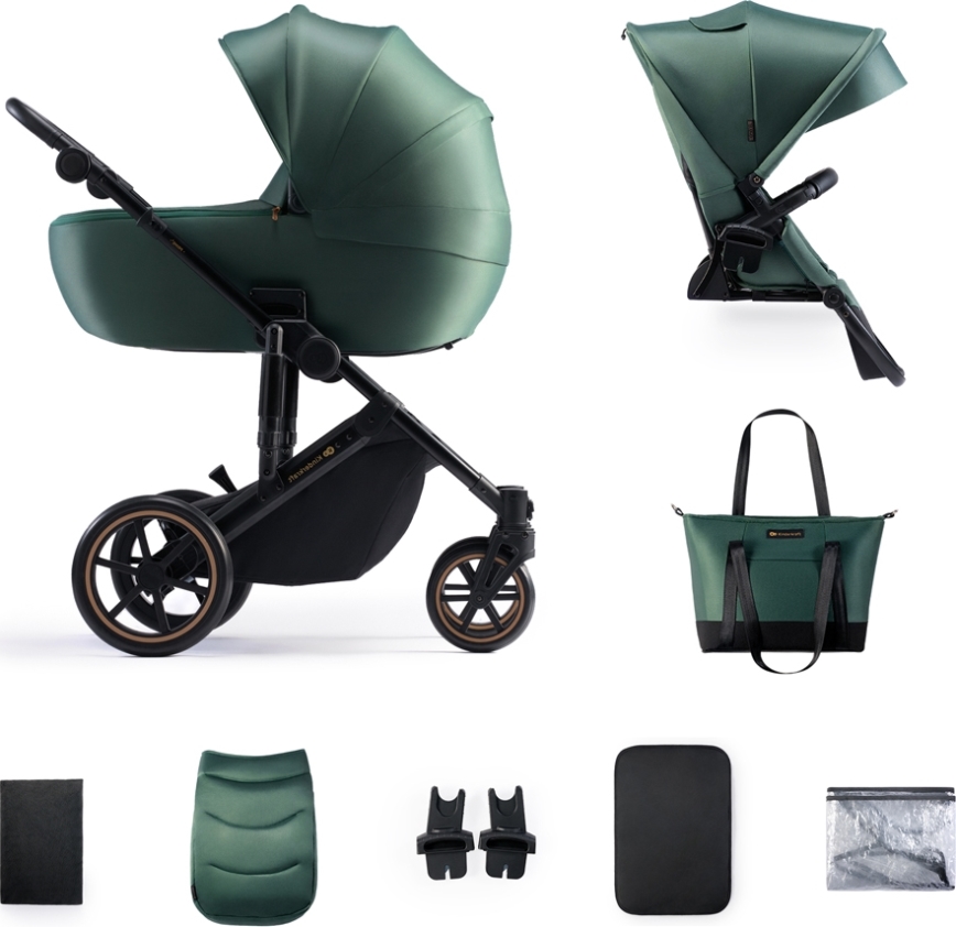 KINDERKRAFT - Комбинирана бебешка количка 2в1 PRIME 2 зелен