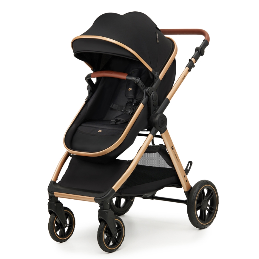 KINDERKRAFT - Комбинирана бебешка количка 3в1 ESME Pure черен + автомобилна седалка MINK PRO