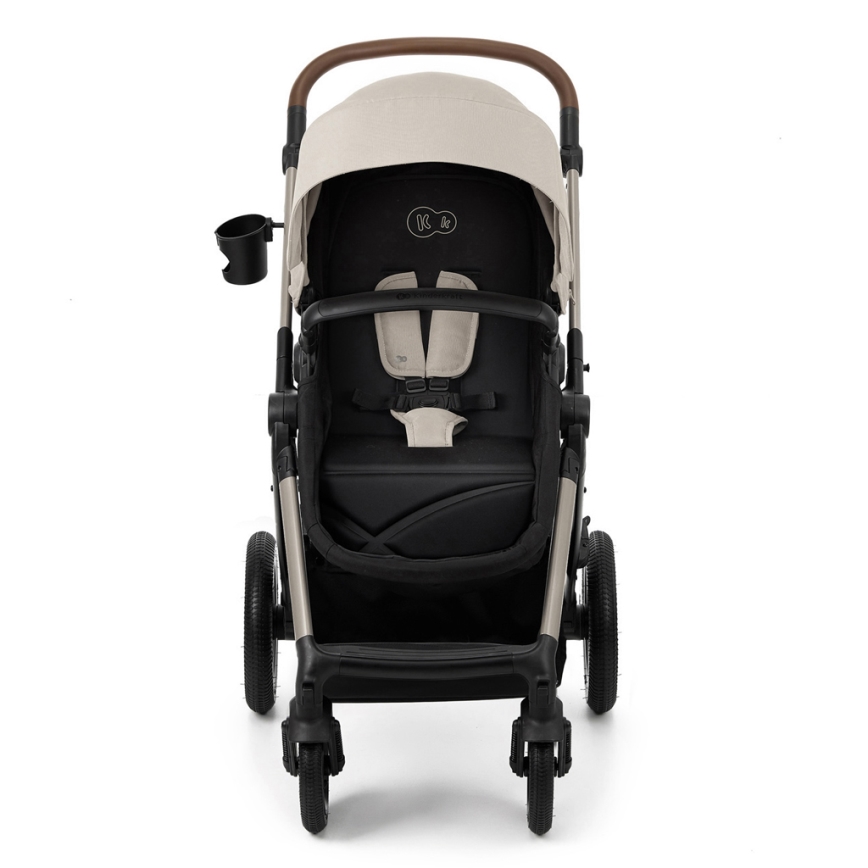 KINDERKRAFT - Комбинирана бебешка количка 3в1 MOOV 2 AIR Moonlight сив + автомобилна седалка MINK PRO