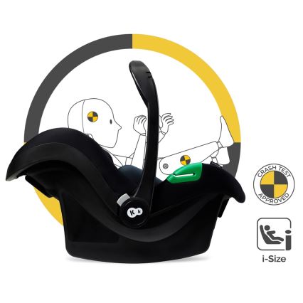 KINDERKRAFT - Комбинирана бебешка количка 3в1 MOOV 2 AIR Moonlight сив + автомобилна седалка MINK PRO