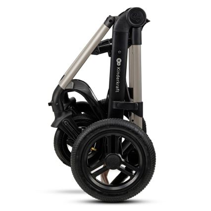 KINDERKRAFT - Комбинирана бебешка количка 3в1 MOOV 2 AIR Moonlight сив + автомобилна седалка MINK PRO
