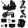 KINDERKRAFT - Комбинирана бебешка количка 3в1 MOOV 2 AIR Pure черен + автомобилна седалка MINK PRO