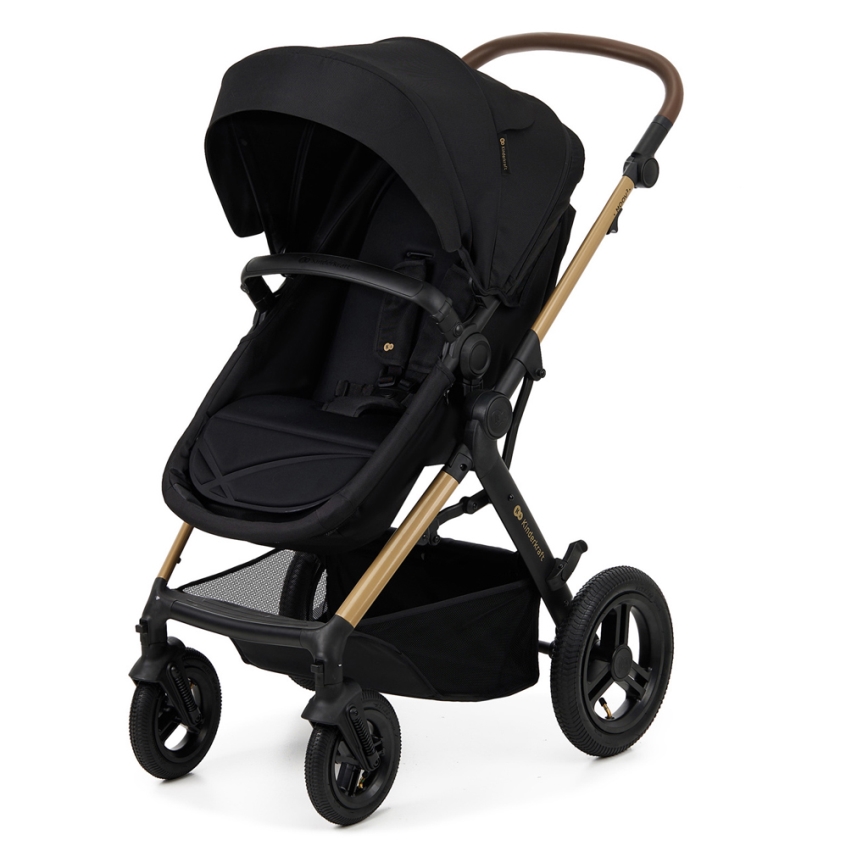 KINDERKRAFT - Комбинирана бебешка количка 3в1 MOOV 2 AIR Pure черен + автомобилна седалка MINK PRO