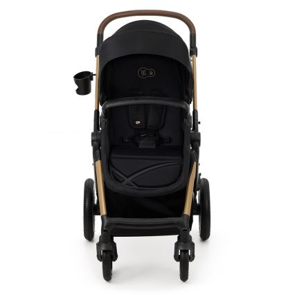 KINDERKRAFT - Комбинирана бебешка количка 3в1 MOOV 2 AIR Pure черен + автомобилна седалка MINK PRO