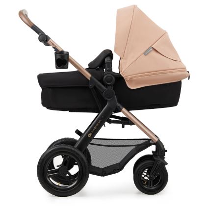 KINDERKRAFT - Комбинирана бебешка количка 3в1 MOOV 2 AIR Sand бежов + автомобилна седалка MINK PRO