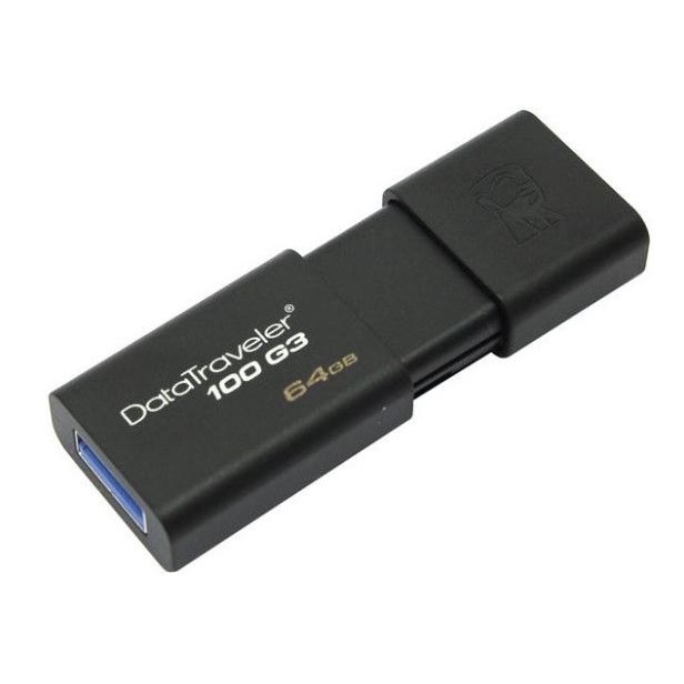 Kingston - Флашка DATATRAVELER 100 G3 USB 3.0 64GB черна