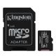 Kingston - MicroSDXC Карта 128GB Canvas Select Plus U1 100MB/сек. + SD адаптер