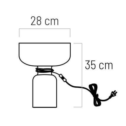 Настолна лампа ABEL 1xE27/11W/230V синя
