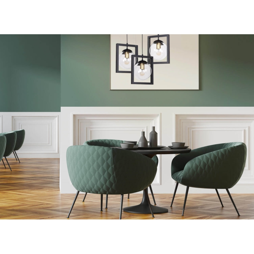 Висящ полилей REY 1xE27/7W/230V черен