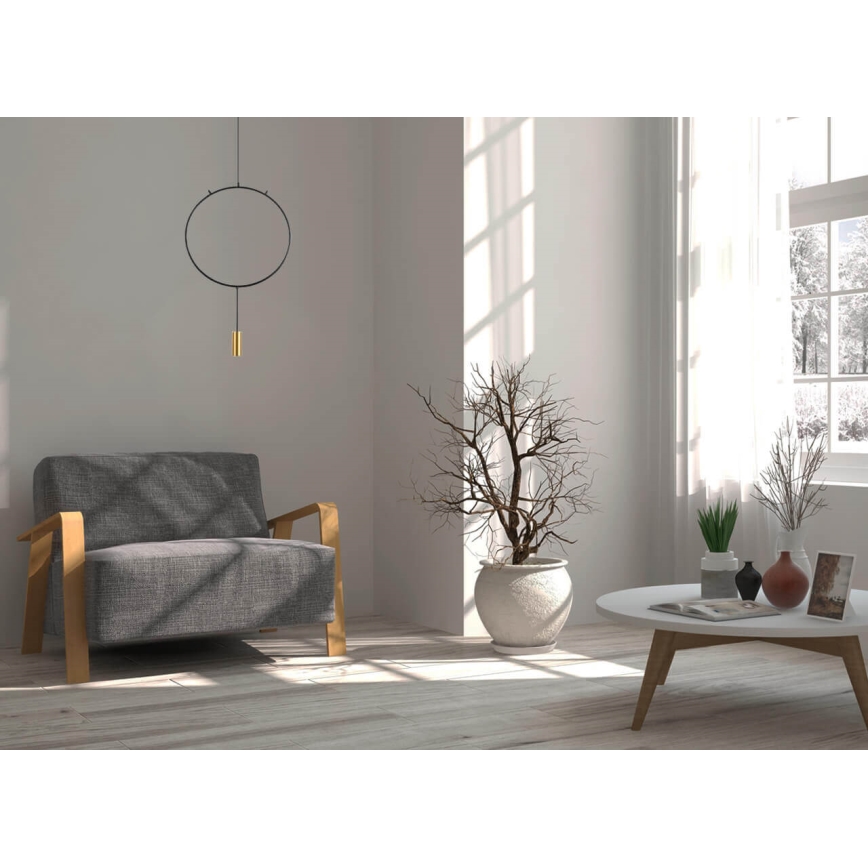 Висящ полилей ARCADE 1xGU10/5W/230V черен/златист