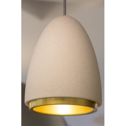 Висящ полилей CONCRETE 1xGU10/5W/230V сив/златист