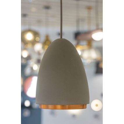 Висящ полилей CONCRETE 1xGU10/5W/230V сив/мед