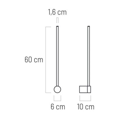  LED Аплик LED/7W/230V черен