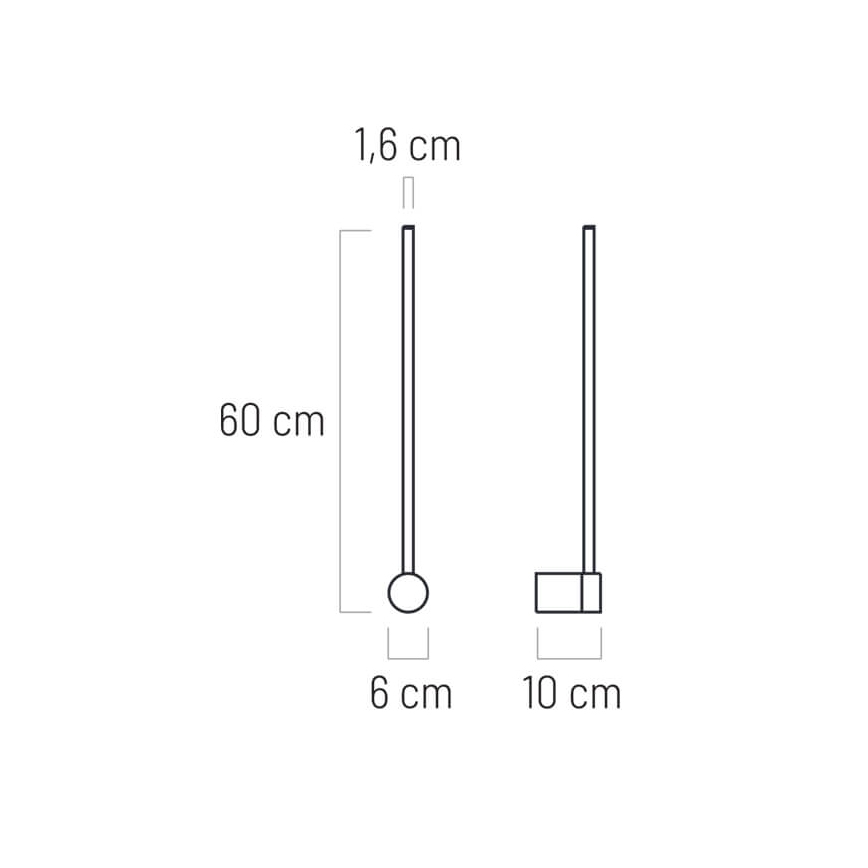  LED Аплик LED/7W/230V черен