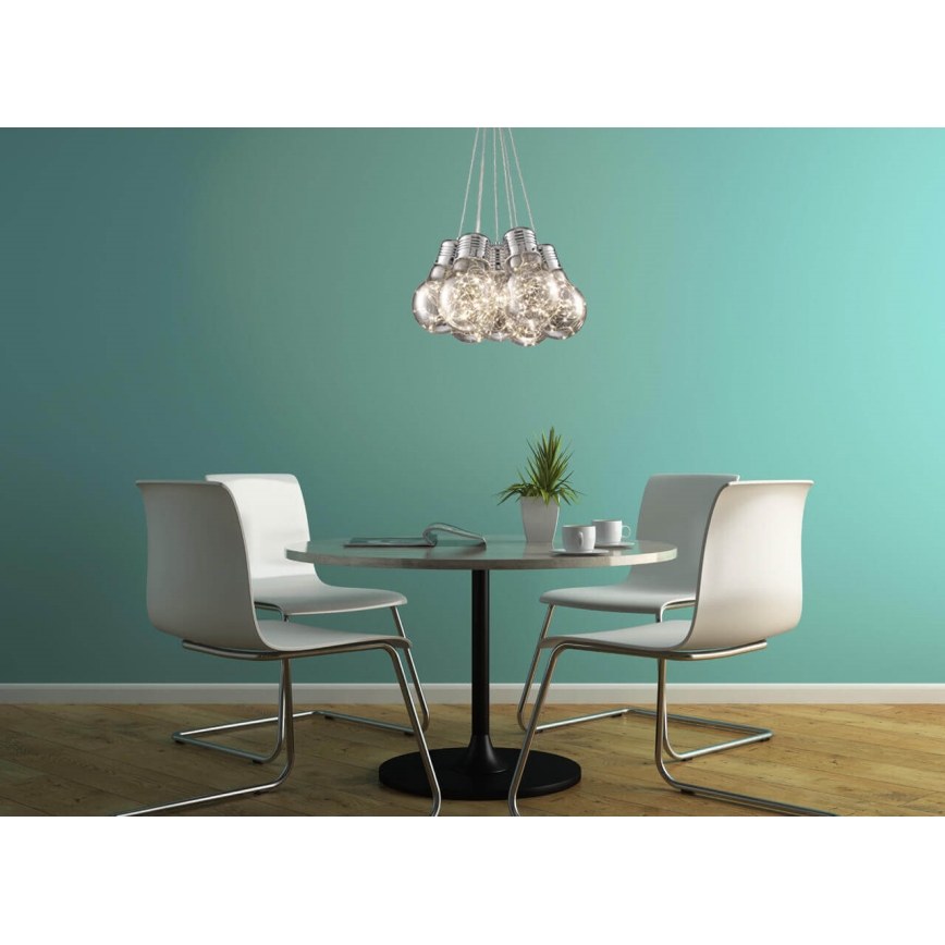 LED Висящ полилей BULBS LED/30W/230V лъскав хром