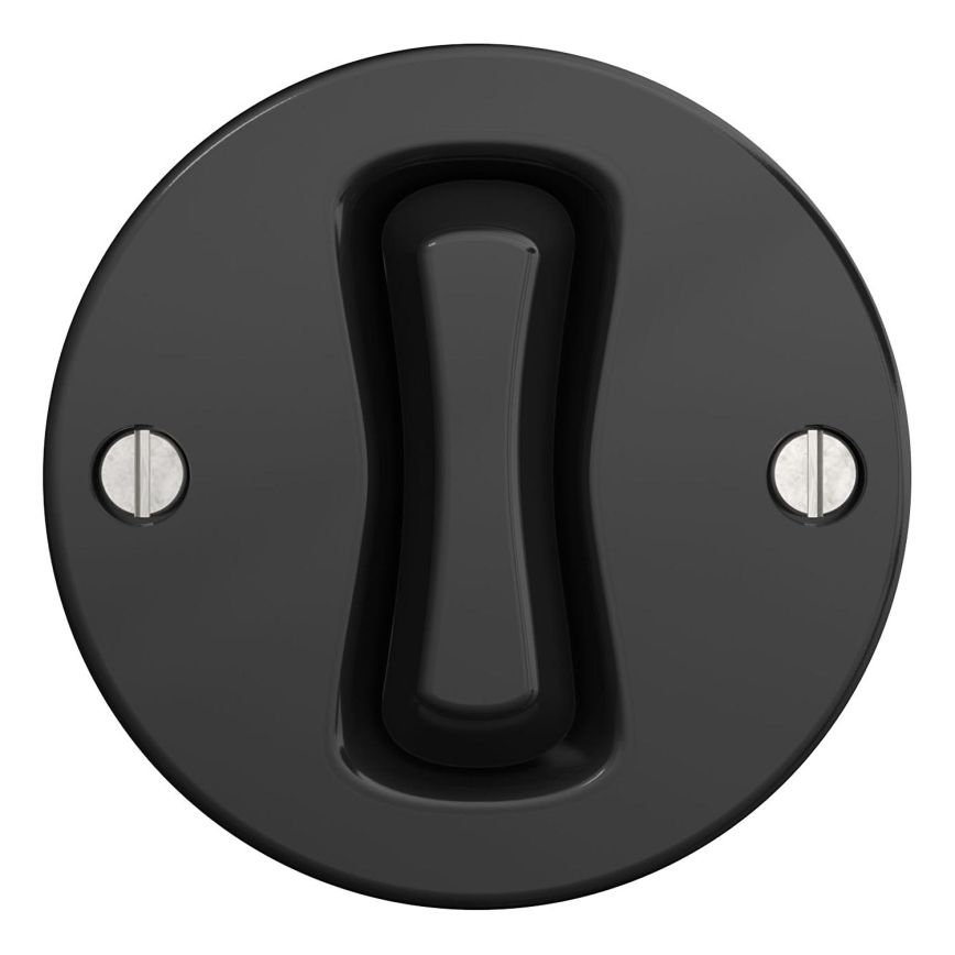 Kliklap - Черен безрамков ретро бутон