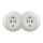 Kliklap - Двойна ретро розетка за дома с рамка SCHUKO 230V/16A, керамична, бяла