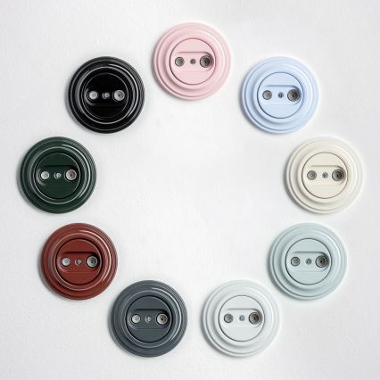 Kliklap - Ретро абонатна розетка TV+R (проходна) със снежнобяла рамка