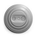 Kliklap - Ретро абонатна розетка TV+R (крайна) с рамка, сива