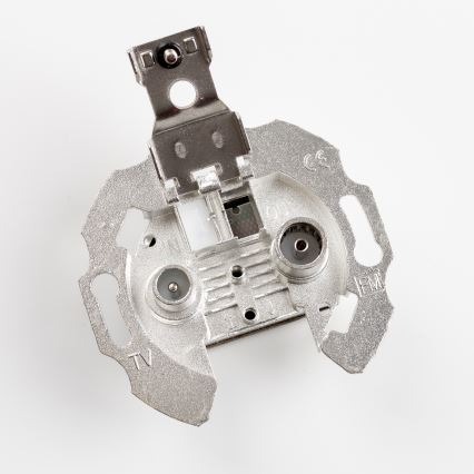 Kliklap - Ретро абонатна розетка TV+R (крайна) с зелена рамка