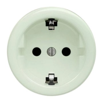 Kliklap - Ретро безрамков домашен контакт SCHUKO 230V/16A в ментово зелено
