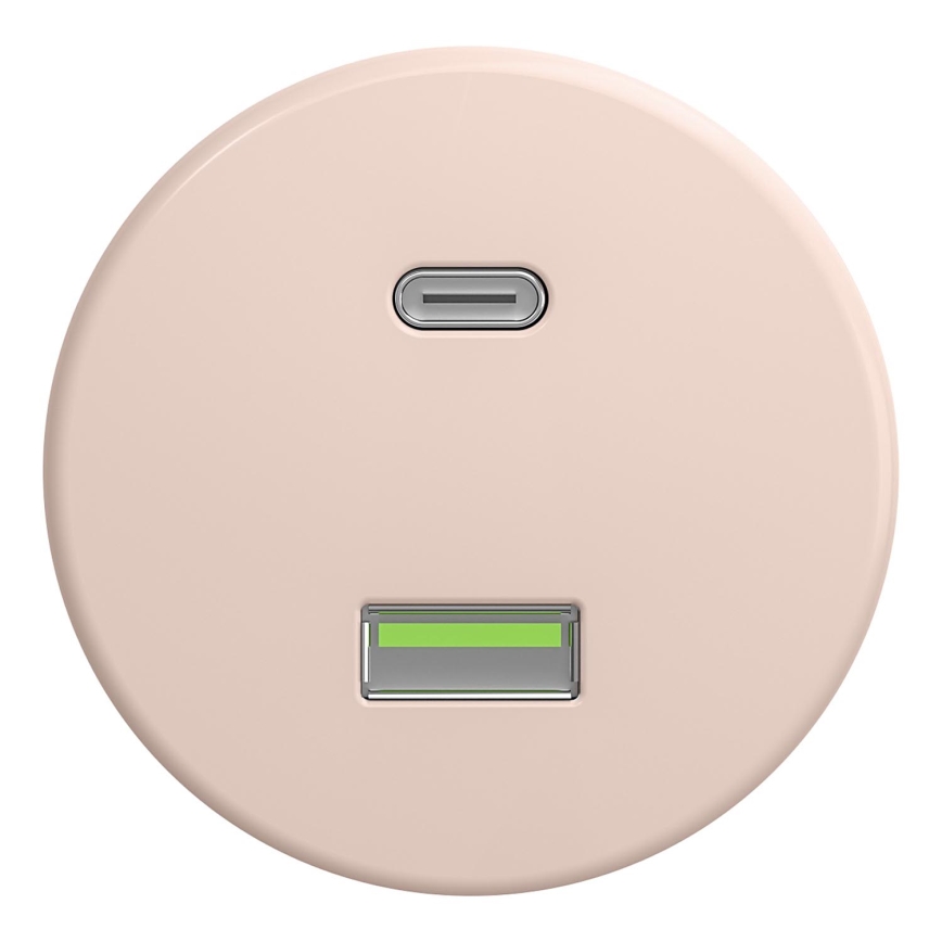 Kliklap - Ретро безрамков USB контакт A+C, старорозов
