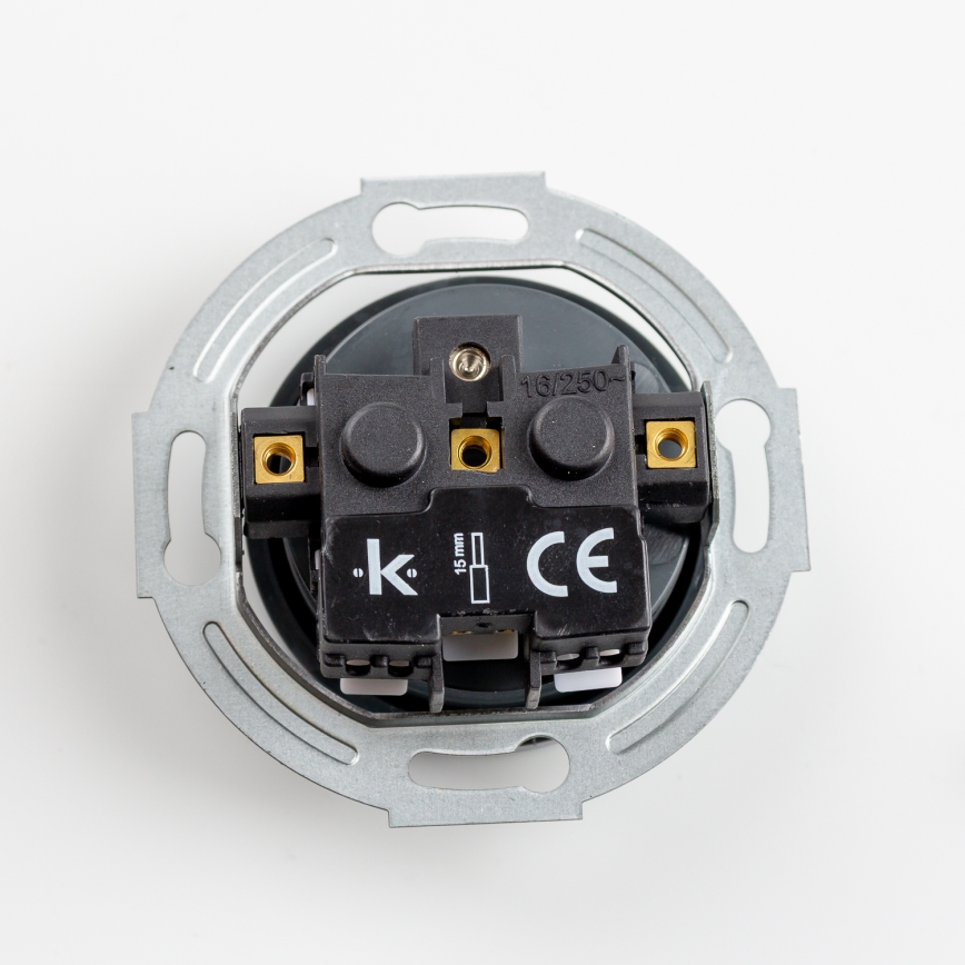 Kliklap - Ретро битов контакт с рамка 230V антрацит