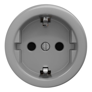 Kliklap - Ретро битова розетка без рамка SCHUKO 230V/16A сива