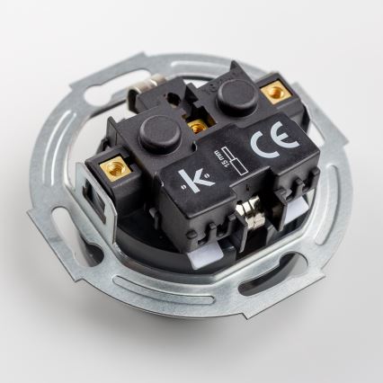 Kliklap - Ретро битова розетка с рамка SCHUKO 230V/16A антрацит