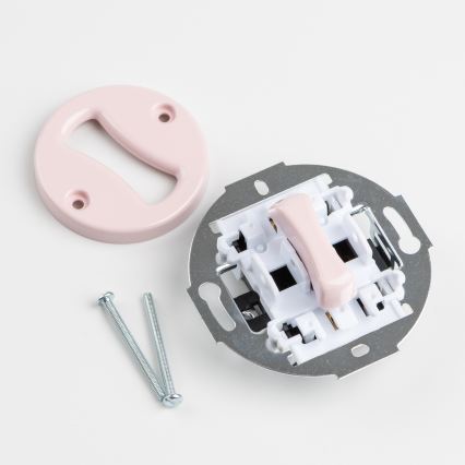 Kliklap - ретро бутон без рамка, пепелно-розов