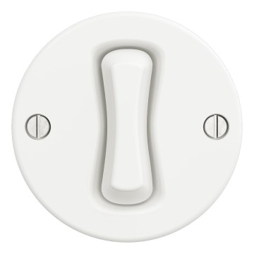 Kliklap - Ретро бутон без рамка, снежнобял