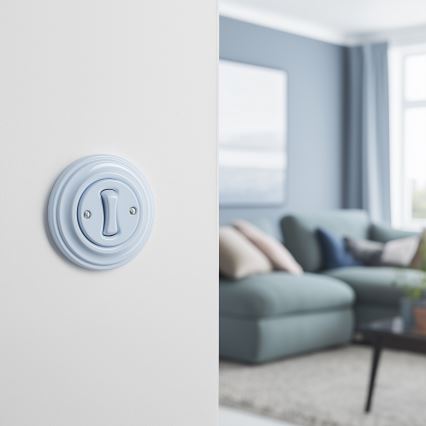 Kliklap - Ретро бутон с рамка, син