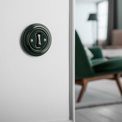 Kliklap - Ретро бутон с рамка, зелен