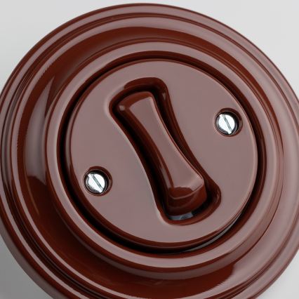 Kliklap - ретро бутон с кафява рамка