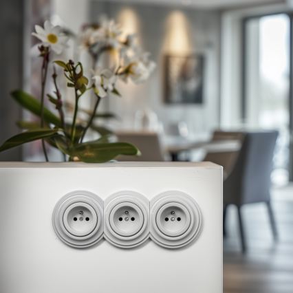 Kliklap - Ретро централна керамична рамка в бяло