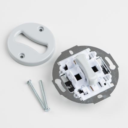 Kliklap - Ретро четирипътен ключ с рамка № 7, сив