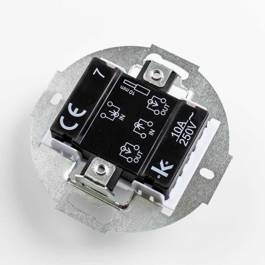 Kliklap - Ретро четирипътен ключ с рамка № 7, сив