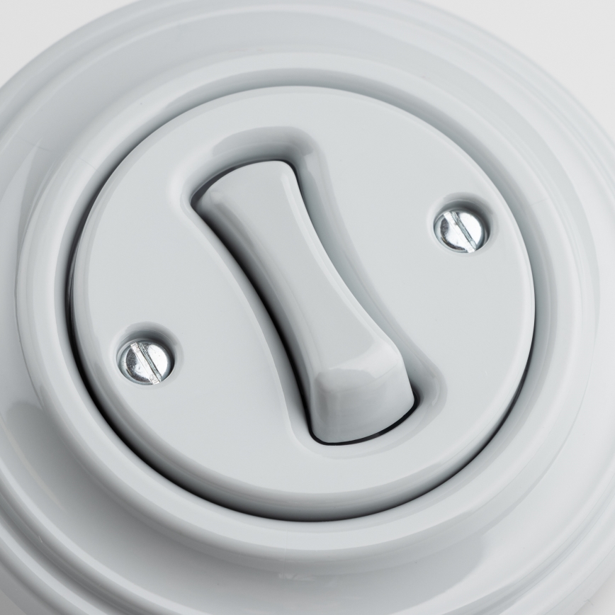 Kliklap - Ретро четирипътен ключ с рамка № 7, сив