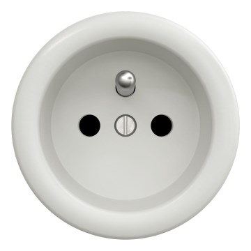 Kliklap - Ретро домашен контакт без рамка 230 V, бял