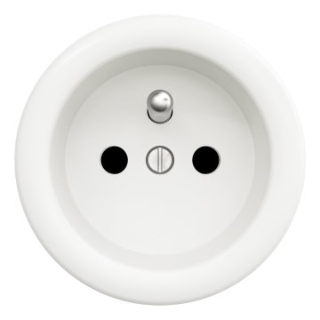 Kliklap - Ретро домашен контакт без рамка 230V снежнобял