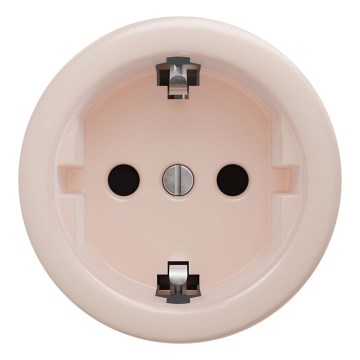 Kliklap - Ретро домашен контакт SCHUKO без рамка 230V/16A, старо розово
