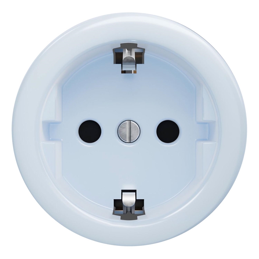 Kliklap - Ретро домашна розетка без рамка SCHUKO 230V/16A синя